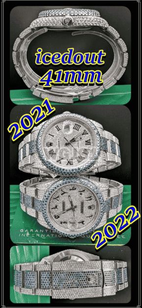 Blue and White Diamond Rolex Datejust Watch 41 MM 18.00 ct.