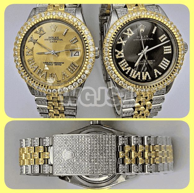 Diamond Rolex Watch Two Tone 34 MM