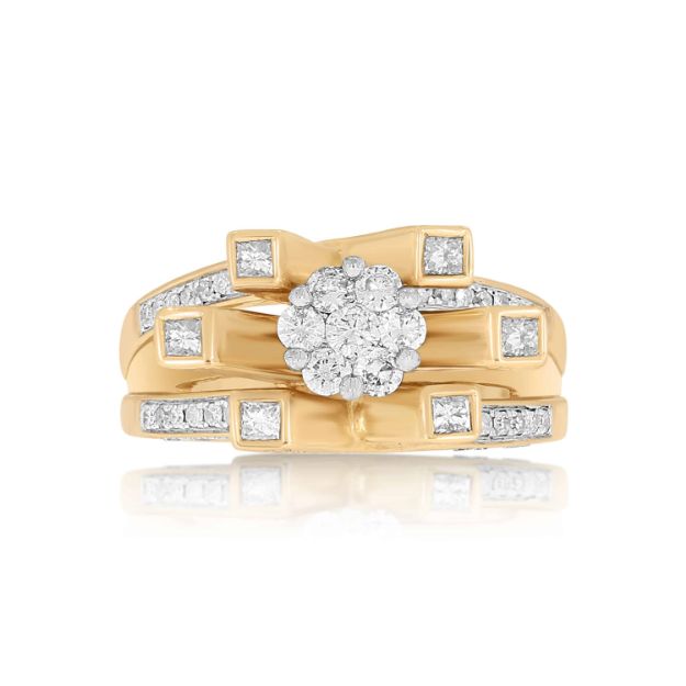 14k yellow gold diamond ring