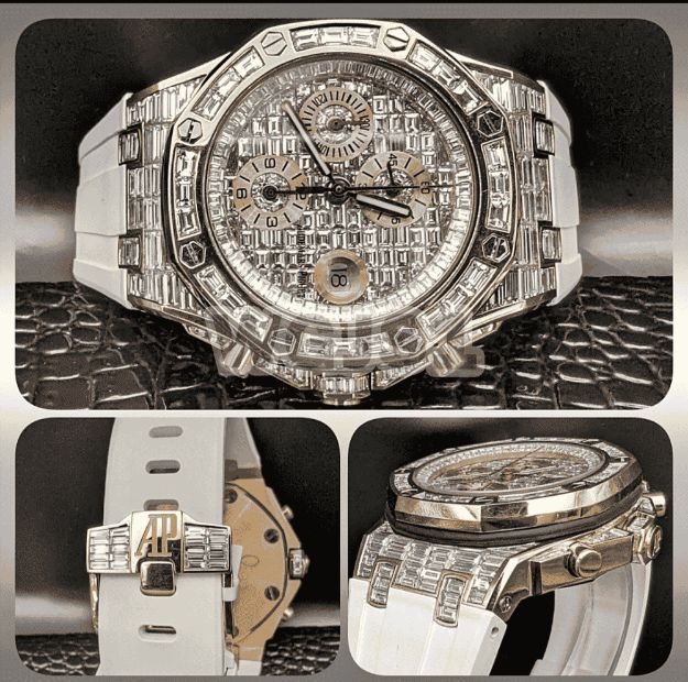 2015 Audemars Piguet Royal Oak 18k Rose Gold Baguette Diamond 19.00 ct.