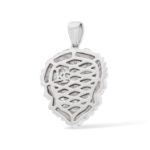 Diamond Lion Head Pendant 0.50 ct. 14k White Gold