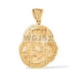 Diamond Benjamin Franklin Head Pendant 0.55 ct. 14k Yellow Gold