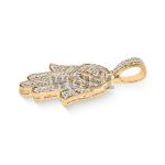 Diamond Hamza Hand Pendant 0.47 ct. 14k Yellow Gold