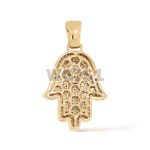 Diamond Hamza Hand Pendant 0.47 ct. 14k Yellow Gold