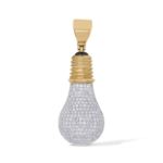 Diamond Lightbulb Pendant 1.02 ct. 10K Yellow Gold