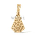 Diamond Queen Pendant with Enamel 0.51 ct. 14k Yellow Gold