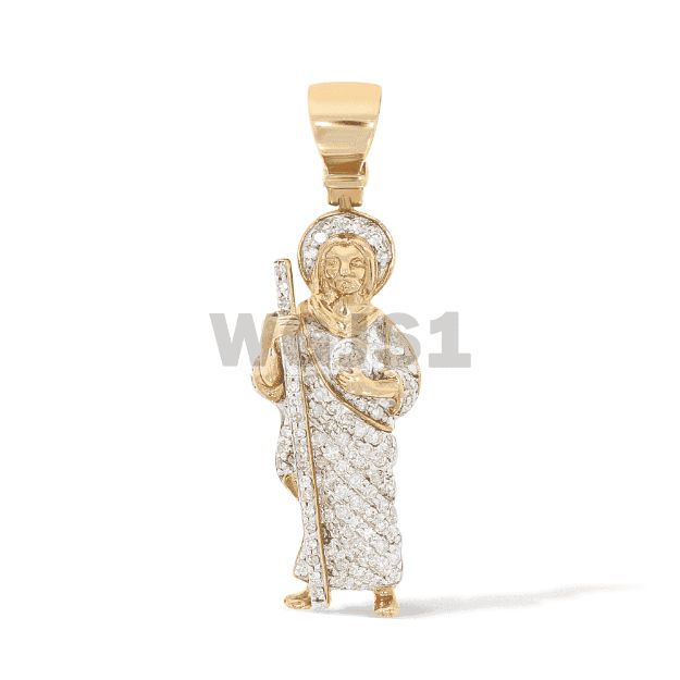 Diamond Moses Full Body Pendant 0.37 ct. 14k Yellow Gold