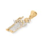 Diamond Moses Full Body Pendant 0.37 ct. 14k Yellow Gold