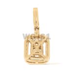 Diamond Baguette Fancy Rounded Square Shaped Pendant 0.28 ct. 14k