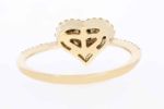 Canary & Black Diamond  Heart  Ring  .55CT 10k yellow gold