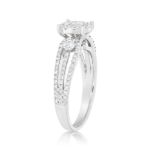 Diamond Engagement Ring 0.97 ct. Fancy Round 14k White Gold