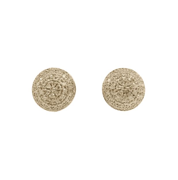 Diamond Circle Earrings 0.32ct 10k Yellow Gold