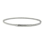 Diamond Tennis Flexi Bangle Bracelet 1.15ct 14K White Gold