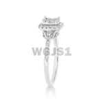 Diamond Engagement Ring Round Halo 0.60 ct. 14k White Gold