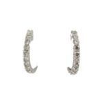 Diamond Huggies Earrings 0.53ct 14K White Gold