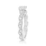 Diamond Engagement Ring 0.92 ct. Fancy 14k White Gold