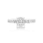 Diamond Engagement Ring Channel Setting 0.51 ct. 14k White Gold