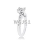 Diamond Engagement Ring Channel Setting 0.51 ct. 14k White Gold