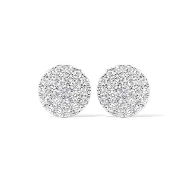 Diamond Earrings 1.05 ct. 10K White Gold