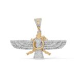 Diamond Ahura Mazda Pendant  0.75 ct. 10K Yellow Gold