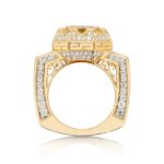 Diamond Ring 3.90 ct. 14K Yellow Gold Size-8