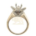 Diamond Engagement Mounting Ring 0.88 ct. 14K Yellow Gold