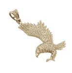 Diamond Eagle Pendant 1.75ct 14K Yellow Gold