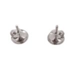 Baguette Diamond Circle Earrings 0.67ct 10k White Gold