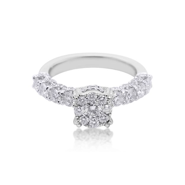 Diamond Ring 1.65 ct. 14K White Gold