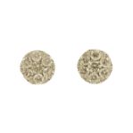 Diamond Circle Earrings 1.18ct 10k Yellow Gold