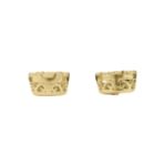 Diamond Circle Earrings 1.18ct 10k Yellow Gold