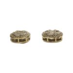 Baguette Diamond Circle Earrings 0.49ct 10k Yellow Gold