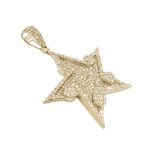 Diamond Star Pendant 2.01ct 14K Yellow Gold