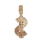 Diamond Money Sign ($) Pendant 3.73ct Rose Gold