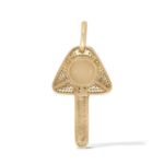 Diamond Ferrari Key Pendant  0.81 ct. 10K Yellow Gold