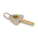 Diamond Ferrari Key Pendant  0.81 ct. 10K Yellow Gold