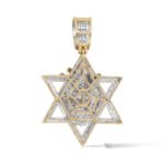 Diamond Star of David Pendant  1.39 ct. 10K Yellow Gold