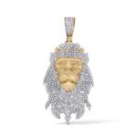 Diamond Lion Head Pendant 0.88 ct. 10K Yellow Gold