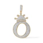 Diamond Letter O Pendant 0.76 ct. 10K Yellow Gold