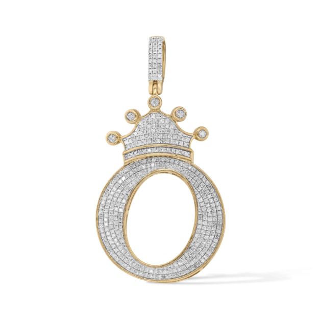 Diamond Letter O Pendant 0.76 ct. 10K Yellow Gold