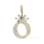 Diamond Letter O Pendant 0.76 ct. 10K Yellow Gold