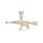 Diamond rifle Pendant 0.54 ct. 10K Yellow Gold