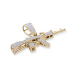 Diamond rifle Pendant 0.54 ct. 10K Yellow Gold