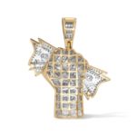 Diamond Fistfuls of Money Pendant  1.06 ct. 10K Yellow Gold