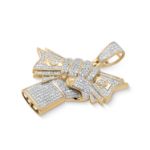 Diamond Fistfuls of Money Pendant  1.06 ct. 10K Yellow Gold