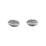 Diamond Circle Earrings 0.63ct 14k White Gold