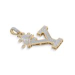 Diamond Letter Y Pendant  0.67 ct. 10K Yellow Gold