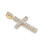 Diamond Cross Pendant 5.80 ct. 14K Yellow Gold