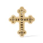 Diamond Cross Pendant 1.60 ct. 10K Yellow Gold