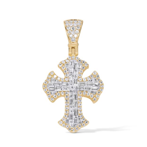 Diamond Cross Pendant 0.55 ct. 10K Yellow Gold